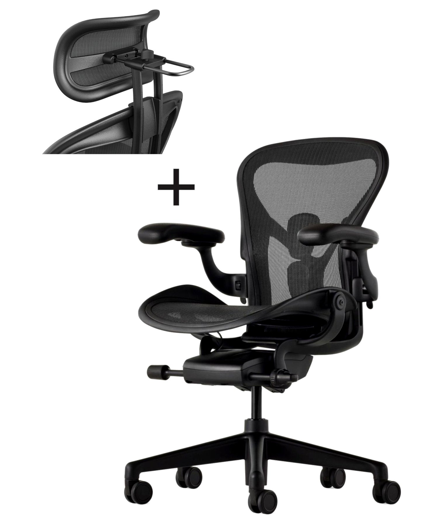 Pakketilbud - Aeron Remastered Onyx + Atlas Headrest