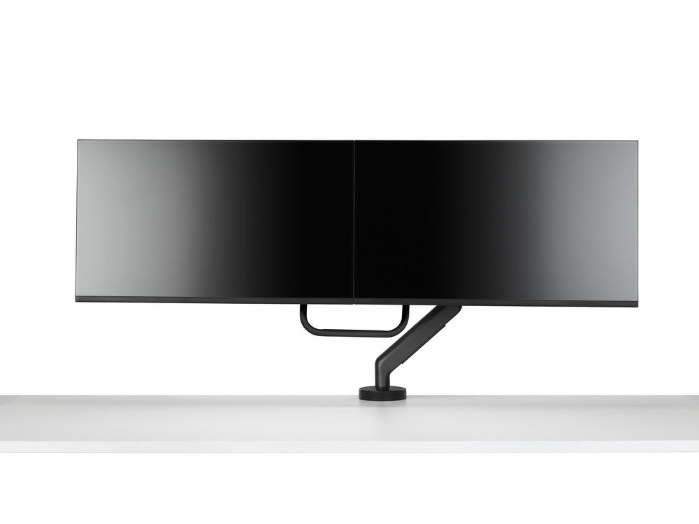 Flo X monitorarm, to skjermer