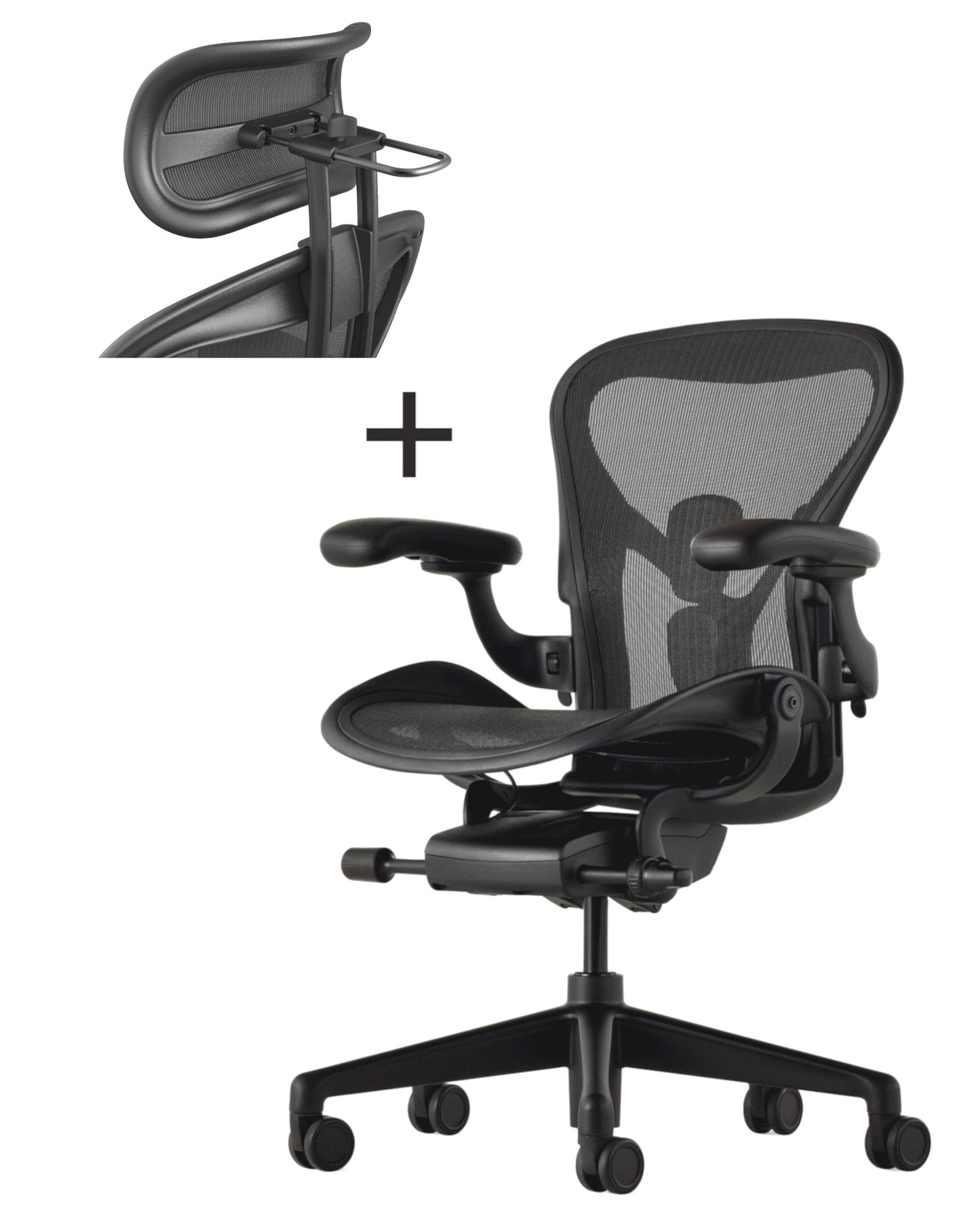 Pakketilbud - Aeron Remastered Graphite + Atlas Headrest